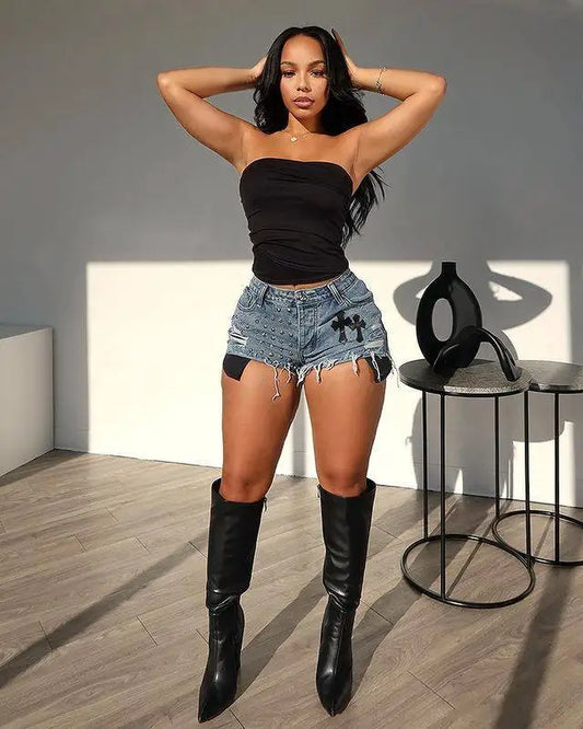 Stretch Jeans Sexy High Waist Denim Shorts